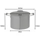 image 4 of Prochef 24cm Stainless Steel Stockpot with Glass Lid All Hob Cooking Pot