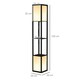 image 7 of HOMCOM Shelf Floor Lamp with Dual Light, for Living Room, Bedroom, Black