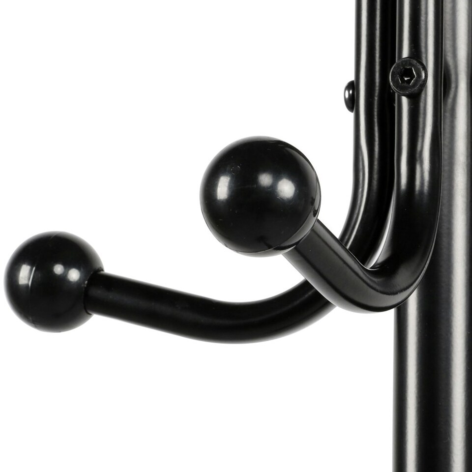 image 1 of Yaheetech Metal Standing Coat Hat Rack w/Umbrella Holder Black | One Size