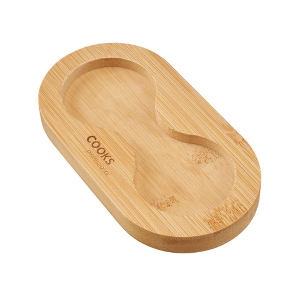 image 1 of Cooks Professional Bamboo Salt and Pepper Mill Tray