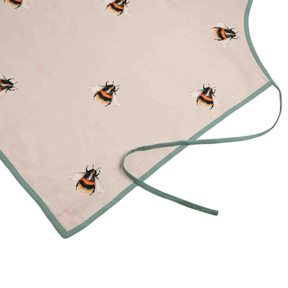 image 1 of Meg Hawkins Cotton Apron - Bee White