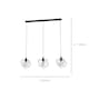 image 3 of Helix 3 Light Black Pendant Ceiling Light | Black