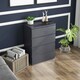 image 7 of HOMCOM Bedroom Chest of Drawers, High Gloss 4 Drawers Dresser, Grey