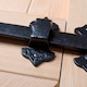 image 7 of Hammer & Tongs Rose Ring Gate Latch - W285mm - Black