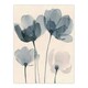 image 3 of Soft White Light Watercolour Poppy Flowers Black Framed Wall Art Print A4
