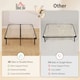 image 3 of HOMCOM 4ft6 Double Bed Frame, Metal Platform Bed Frame with 28 Wood Slats