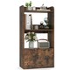 image 1 of COSTWAY Bookcase with Drawer Freestanding Bookshelf Brown Brown