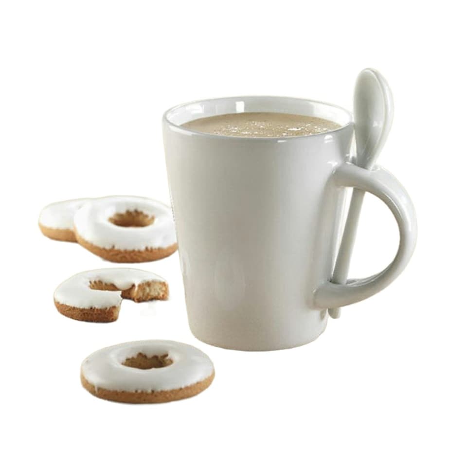 image 1 of MidOcean Sublimkonik Sublimation 300ml Mug & Spoon Set - White - One Size