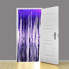 Purple Foil Door Curtain Backdrop 92cm x 244cm