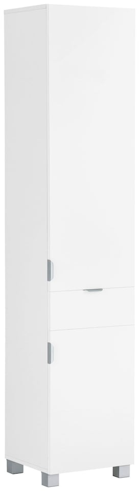 image 1 of Atlas High Cabinet 1+1Door 1Drawer - White | White | White