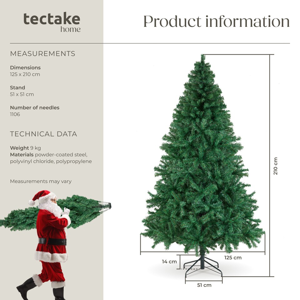 image 1 of Christmas Tree Dasher - artificial Christmas tree in green with lifelike look | Green | green | 1