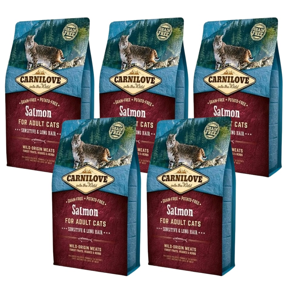 image 1 of Carnilove Salmon Adult Cat 400g (5 Packs)