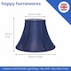 image 6 of Traditional Empire Shaped 12 Inch Lamp Shade in Rich Silky Navy Cotton Fabric | Blue | 12"