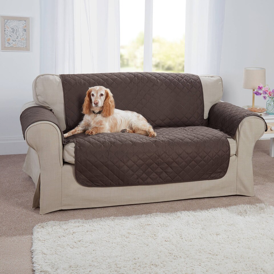 image 1 of Coopers Of Stortford 2 Seater Sofa Cover Quilted Washable Furniture Protector
