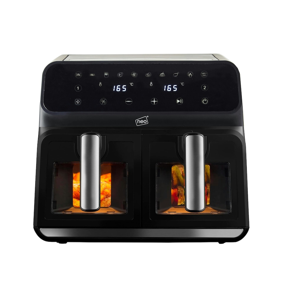 image 1 of Black Electric 8.5L Digital Air Fryer with Dual Drawer