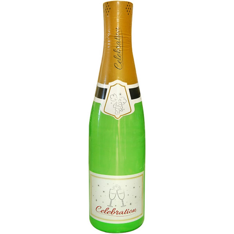 Henbrandt Inflatable Celebration Bottle (Two Sizes) - Green - 73cm
