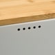 image 5 of Cooks Professional Diamond Pattern Bread Bin with Linen Bag & Bamboo Cutting Board Lid | White | White | 1