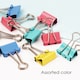 image 2 of Pack of 60 15mm Assorted Colour Fold Back Binder Clips