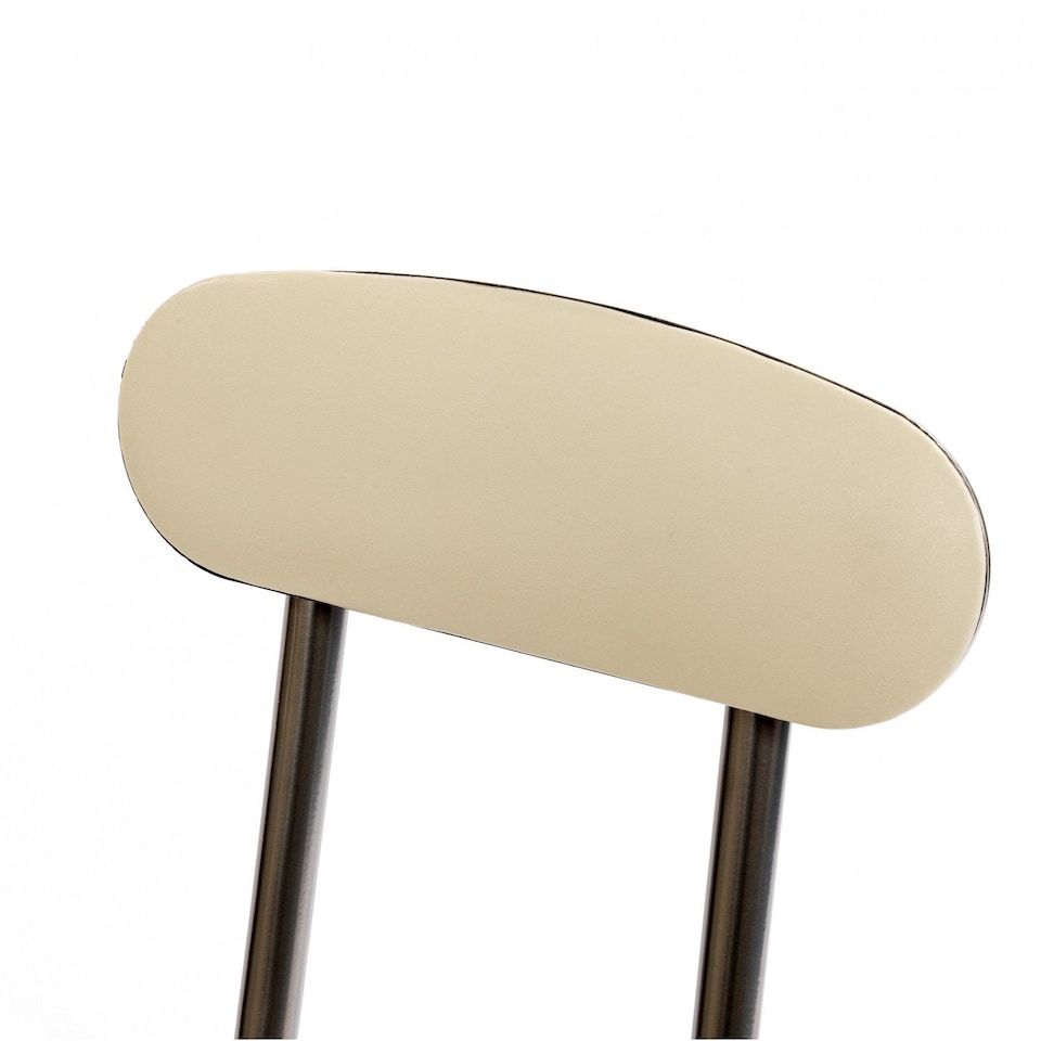 image 1 of White Padded Folding High Chair Breakfast Kitchen Bar Stool Seat | White