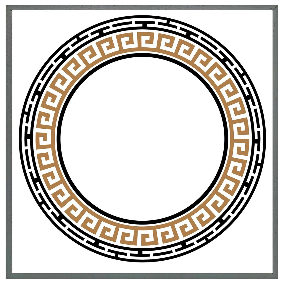 image 1 of Greek key frame (Picture Frame) Brown | Oak | S