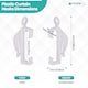 image 2 of Plastic Curtain Hook, Strong & Durable White Curtain Hooks - 50pcs