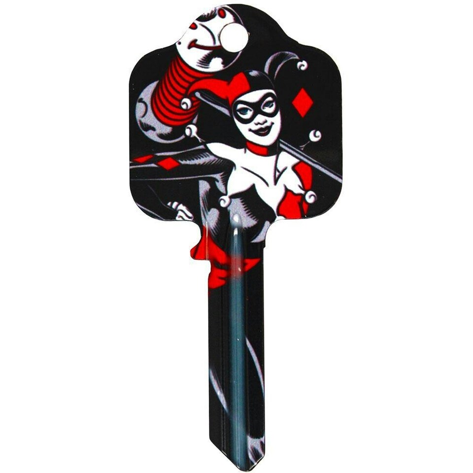 DC Comics Harley Quinn Door Key - Black/Red - One Size
