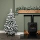 image 3 of 4ft (1.2m) Snow Flocked Artificial Christmas Tree with Green Metal Stand and 177 Tips