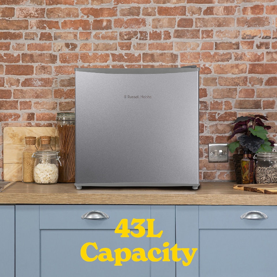image 1 of Russell Hobbs RHTTF0E1SS 43L Table Top Fridge - Silver