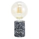 image 2 of Modern Black Mosaic Concrete Table Lamp for Vintage Industrial Style Light Bulbs | Black