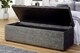 image 2 of 180cm Chesterfield Ottoman Storage Box -Upholstered Blanket Box - Dark Grey Naple Ottoman Bench