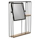 image 4 of Fine Decor FA3721W Jeeves Shelving and Organiser Mirror, Black Black