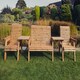 image 1 of Valley 4 Seat Set 1X2B 2XC Straight Tray - Timber - L100 x W310 x H95 cm - Garden Furniture - Fully Assembled