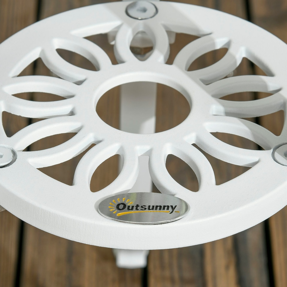 image 1 of Outsunny Aluminium Bistro Set Garden Coffee Table Chair Outdoor Dining