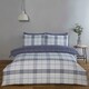 image 2 of Harris Check Polyester Duvet Cover Set with Pillowcase Blue | King