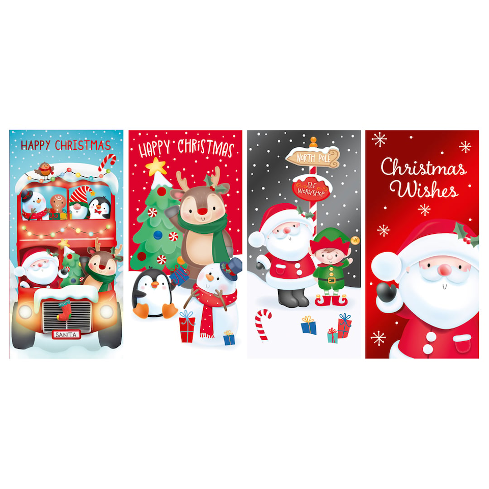 image 1 of Cute Christmas Characters Money Wallets - Pack of 4