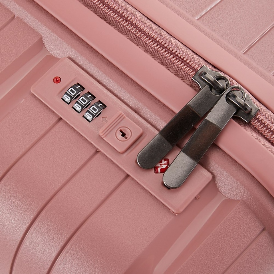 image 1 of Living and Home 4 Wheels Lockable Travel Suitcase Set of 4 - Pink 28+24+20+14 Inch Pink | Large