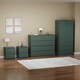 image 1 of Vida Designs Denver 4 Piece Bedroom Set (2 Drawer Large Bedside Chest, 8 Drawer Chest, 2 Door 2 Drawer Wardrobe), Green | Green | Green | L | 4