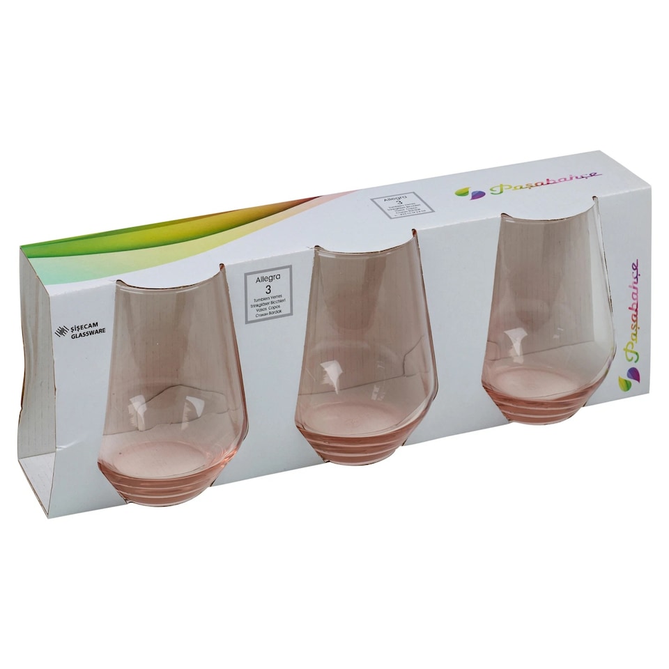 image 1 of Allegra Coloured Glasses Highball Tumbler Tall Short Cocktails Juice | Multi | Pink Tumbler