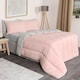 image 5 of OHS Coverless Reversible 10.5 Tog Duvet And Pillowcase Bedding Set, King - Blush Pink/Grey