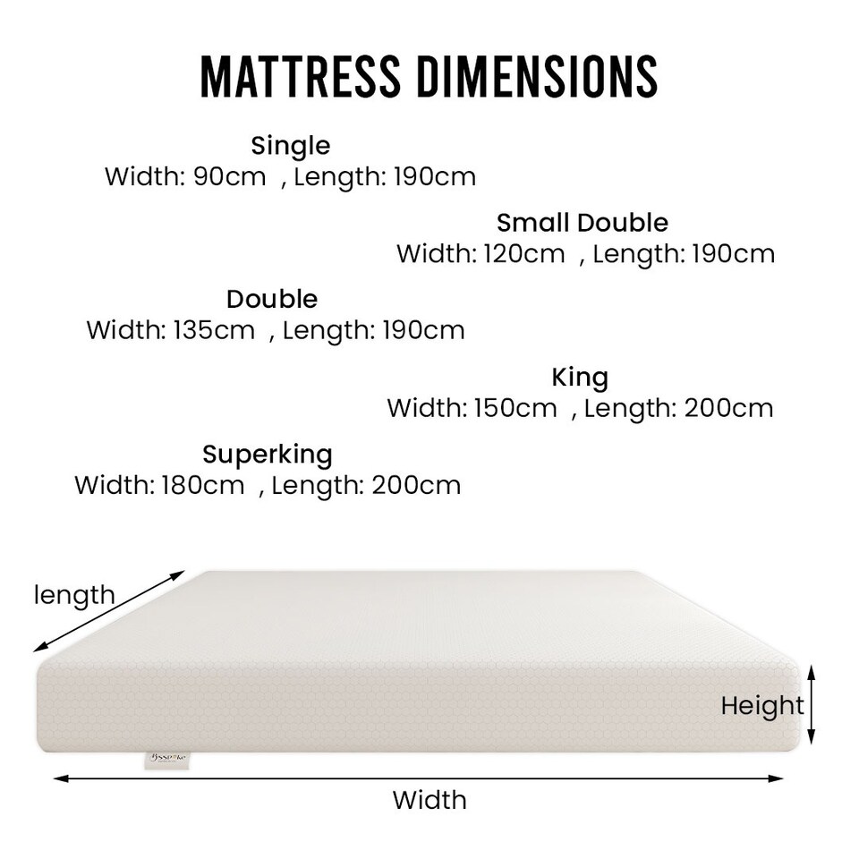 image 1 of 15CM MEMORY FOAM MATTRESS ORTHOPAEDIC BACK CARE MEDIUM FIRM SINGLE DOUBLE KING 6FT SIZES