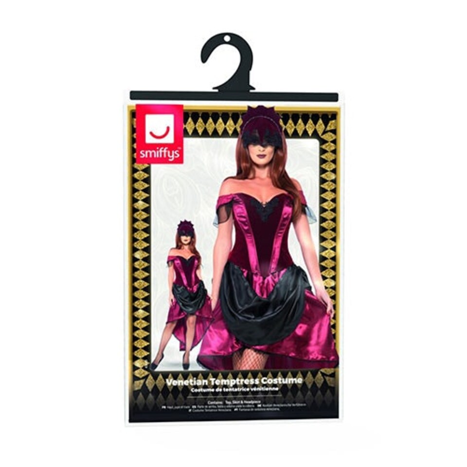 image 1 of Venetian Temptress Fancy Dress Costume Ladies Large - UK 16-18