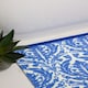 image 3 of My Mat Nylon Printed Bathroom Royal Blue Damask 50x75