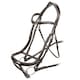 image 1 of Velociti Ergonomic Leather Curved Horse Flash Bridle - Havana - X Full