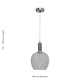 image 5 of Baine - Clear Textured Glass Satin Nickel Deco Pendant Fitting