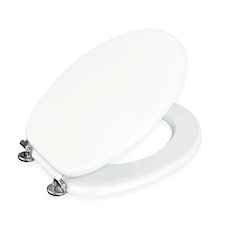 Showerdrape Oxford White Wooden Toilet Seat