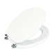image 1 of Showerdrape Oxford White Wooden Toilet Seat