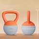 image 3 of SPORTNOW Soft Kettlebell, 6kg Kettle Bell with Non-Slip Handle for Home Gym Weight Lifting and Strength Training, Orange and Grey