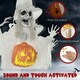 image 5 of HOMCOM Standing Witch Prop Life Size with Sound and Motion Activated