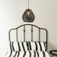 image 3 of ValueLights Hopper Fabric Black Oval Ceiling Pendant Shade