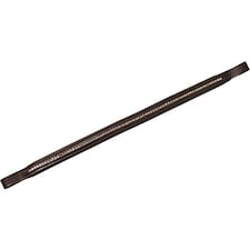 Collegiate Diamante Leather Browband - Brown - Cob
